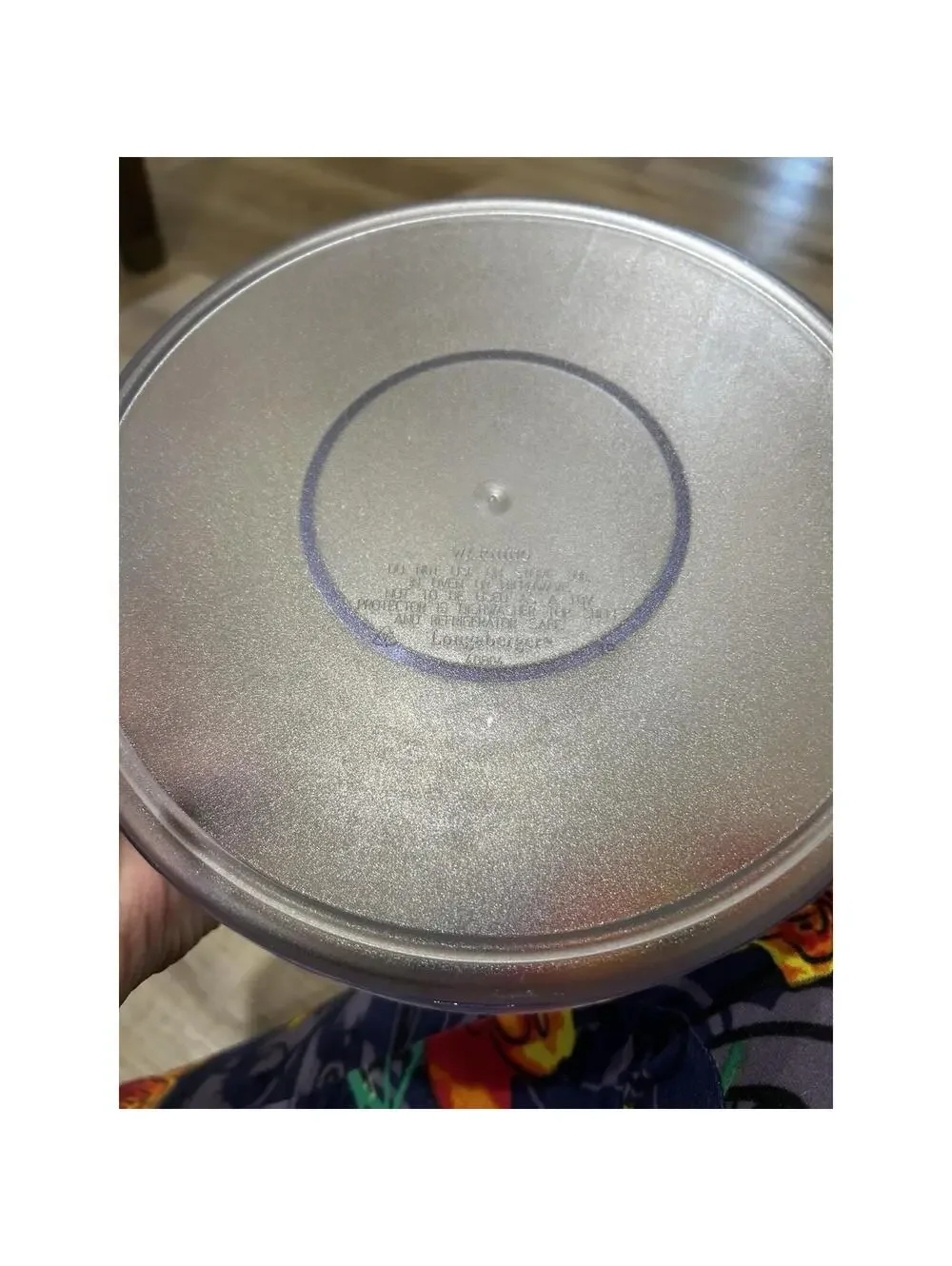 Longaberger Hard Plastic Chip & Dip Protector for 10